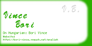 vince bori business card